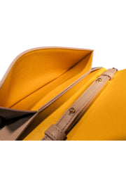 Current Boutique-Mansur Gavriel - Tan & Yellow Leather Shoulder Bag