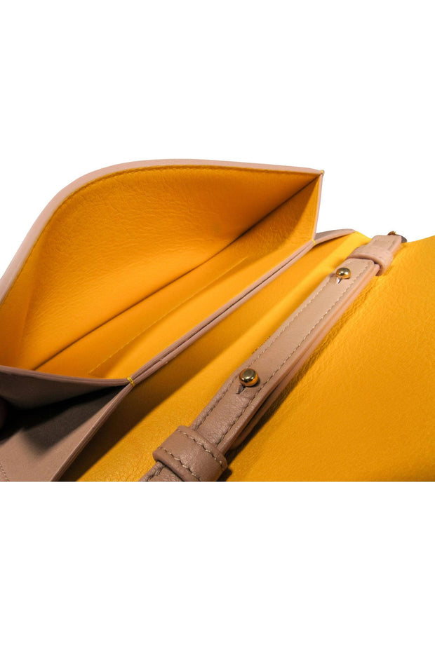 Current Boutique-Mansur Gavriel - Tan & Yellow Leather Shoulder Bag