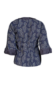 Marc by Marc Jacobs -  Navy Blue Floral print Blazer Sz 4 - Current Boutique