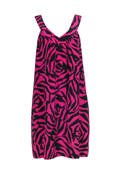 Current Boutique-Marc by Marc Jacobs - Pink & Black Zebra Print Sleeveless Shift Dress Sz M