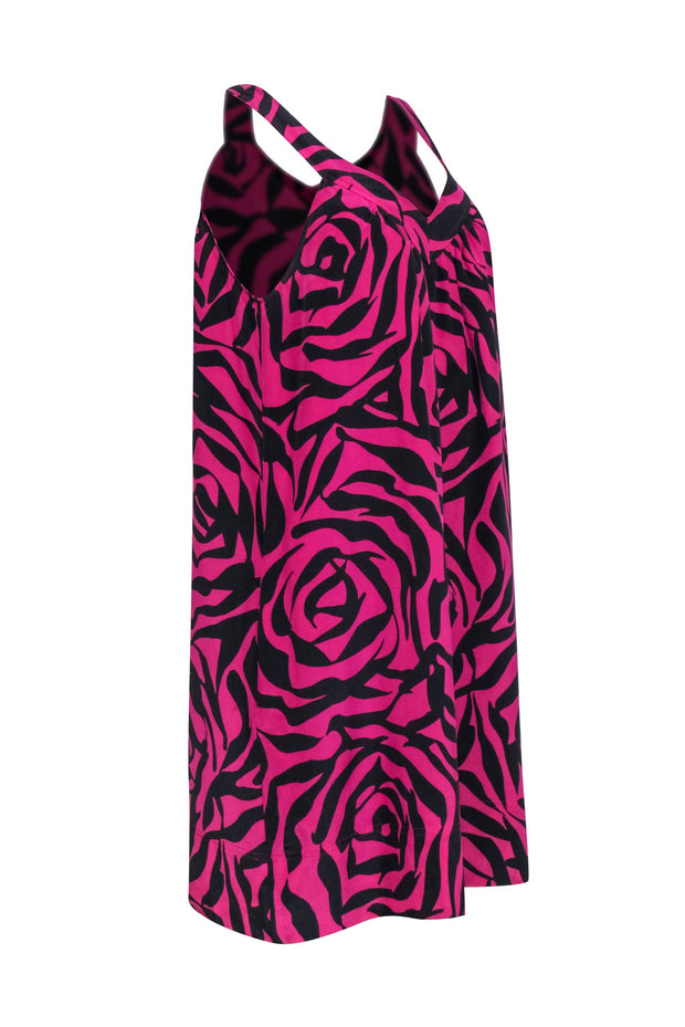 Current Boutique-Marc by Marc Jacobs - Pink & Black Zebra Print Sleeveless Shift Dress Sz M