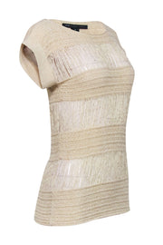 Current Boutique-Marc by Marc Jacobs - Beige Short Sleeve Knit Top Sz XS