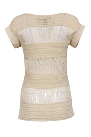 Current Boutique-Marc by Marc Jacobs - Beige Short Sleeve Knit Top Sz XS