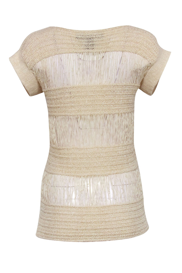 Current Boutique-Marc by Marc Jacobs - Beige Short Sleeve Knit Top Sz XS