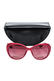 Current Boutique-Marc by Marc Jacobs - Dark Pink Rounded Star Cut Out Sunglasses