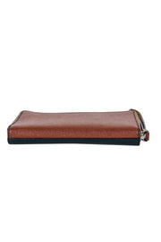Current Boutique-Marc by Marc Jacobs - Green & Brown Color-Block w/ Tan Trim Wristlet