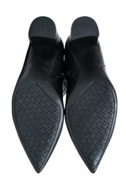 Current Boutique-Marc Fisher - Black Faux Leather Tall Heel Boots Sz 9.5