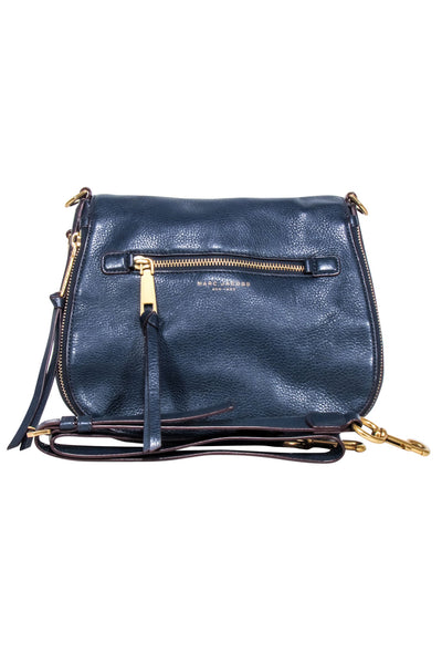 Current Boutique-Marc Jacobs - Navy Pebbled Leather Crossbody Bag