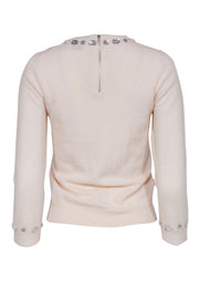 Current Boutique-Marc Jacobs - Ivory Wool Jewel Detail Sweater Sz S