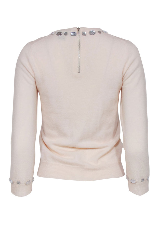 Current Boutique-Marc Jacobs - Ivory Wool Jewel Detail Sweater Sz S