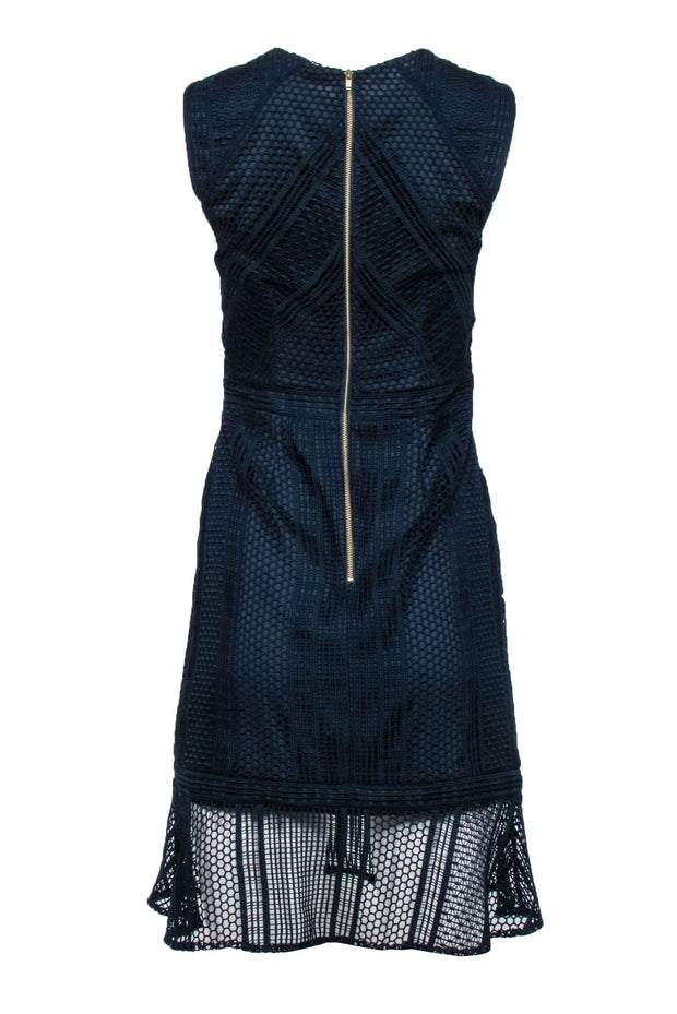 Current Boutique-Marie Oliver - Navy Lace Sleeveless Sheath Dress Sz 4