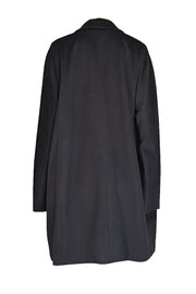 Marina Rinaldi - Black Wool Long Coat Sz 18 - Current Boutique