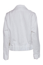 Current Boutique-Marni - White Zipper Front Bomber Jacket Sz M