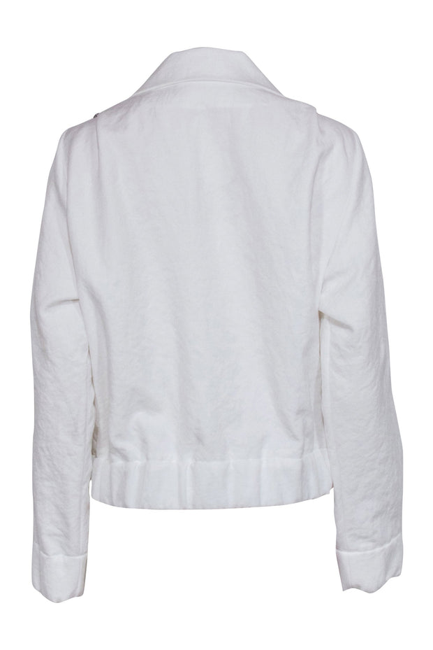 Current Boutique-Marni - White Zipper Front Bomber Jacket Sz M