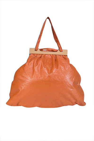Current Boutique-Marni - Orange Soft Leather Large Shoulder Bag