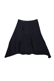 Marni - Black Pleated Waist Detail Skirt Sz 6 - Current Boutique