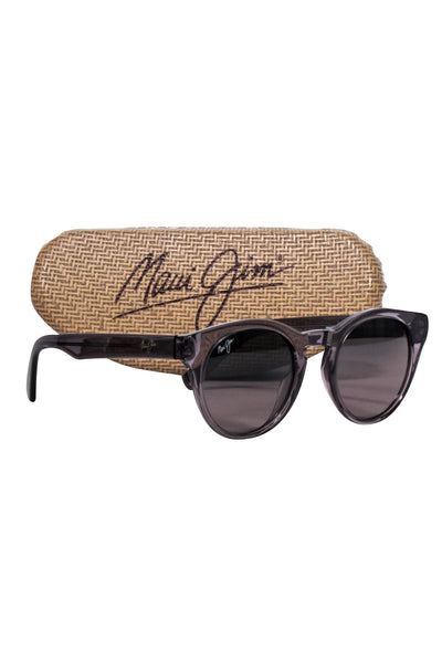 Current Boutique-Maui Jim - Greyish Brown Transparent Round Sunglasses