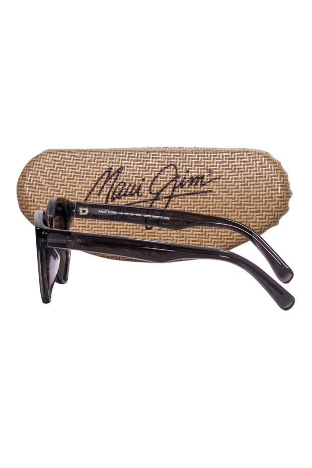 Current Boutique-Maui Jim - Greyish Brown Transparent Round Sunglasses