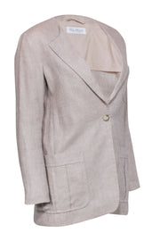 Current Boutique-Max Mara - Beige Linen Blazer Sz 8