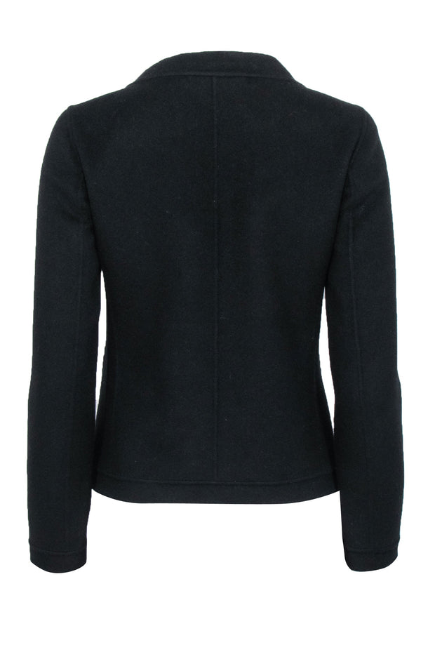 Current Boutique-Max Mara - Black Wool & Angora Rabbit Blend Jacket Sz 4