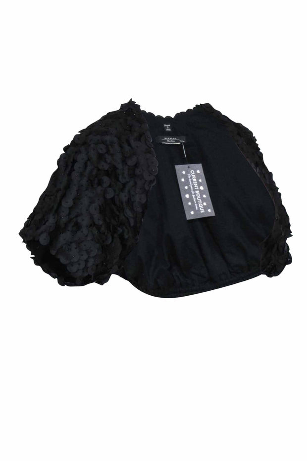 Current Boutique-Max Mara Weekend - Black 3D Petal Bolero Jacket One Size