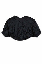 Current Boutique-Max Mara Weekend - Black 3D Petal Bolero Jacket One Size