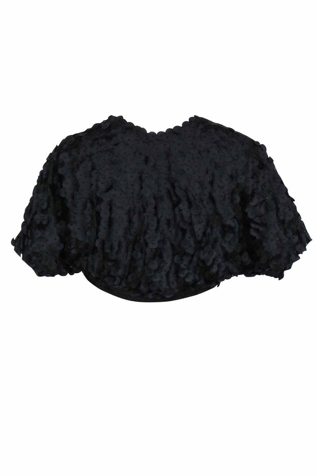 Current Boutique-Max Mara Weekend - Black 3D Petal Bolero Jacket One Size