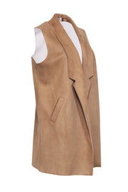Current Boutique-Max Mara - Beige Suede Vest Sz XXL