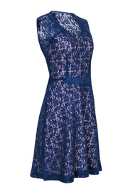 Current Boutique-Mayle - Blue Sleeveless Lace A-line Dress Sz 8