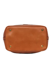 Current Boutique-MCM - Tan Dessau Medium Visetos Bucket Bag