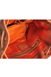 Current Boutique-MCM - Tan Dessau Medium Visetos Bucket Bag
