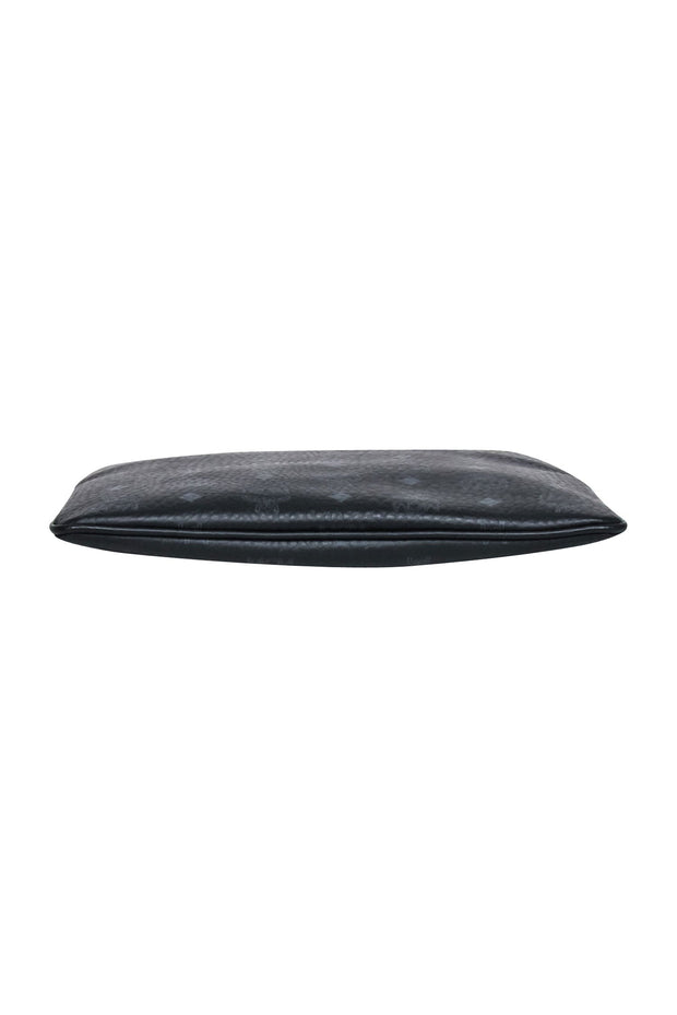 Current Boutique-MCM - Black Leather Medium Visetos Pouch Shoulder Bag