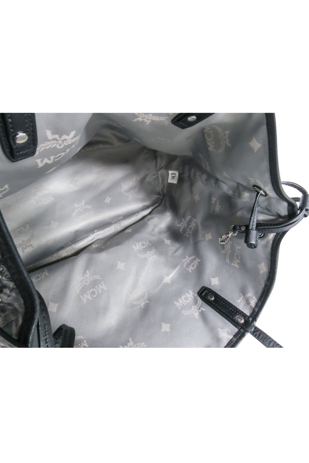 Current Boutique-MCM - Visetos Snakeskin Embossed Medium Shopper Tote Bag