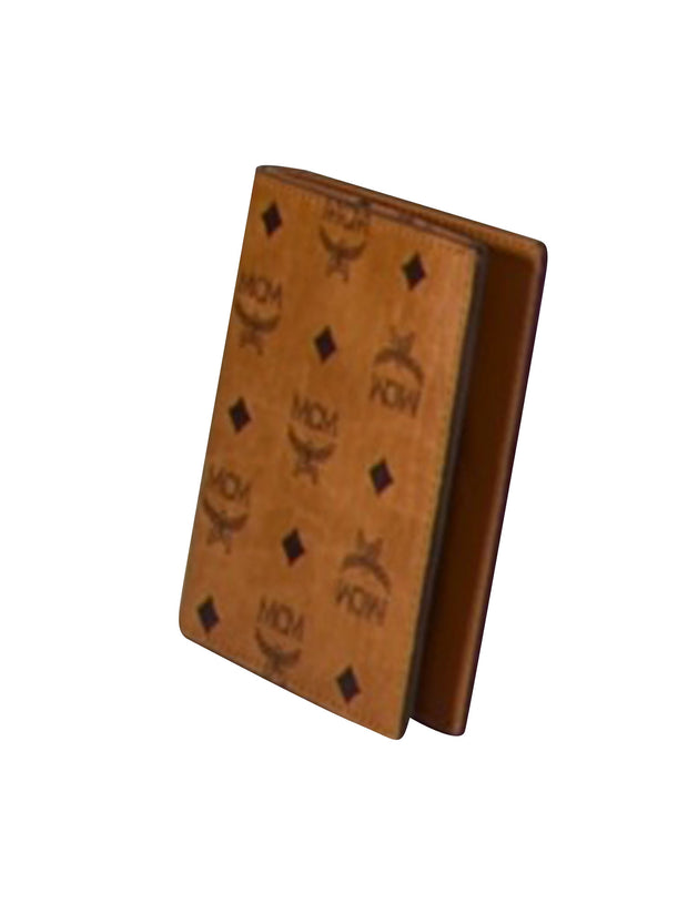 Current Boutique-MCM - Tan Visetos Coated Canvas Bifold Wallet