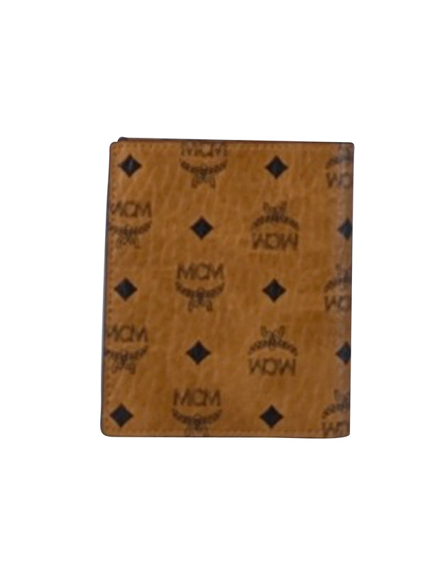 Current Boutique-MCM - Tan Visetos Coated Canvas Bifold Wallet