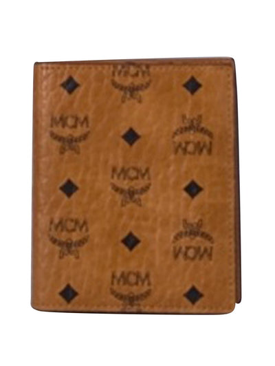 Current Boutique-MCM - Tan Visetos Coated Canvas Bifold Wallet