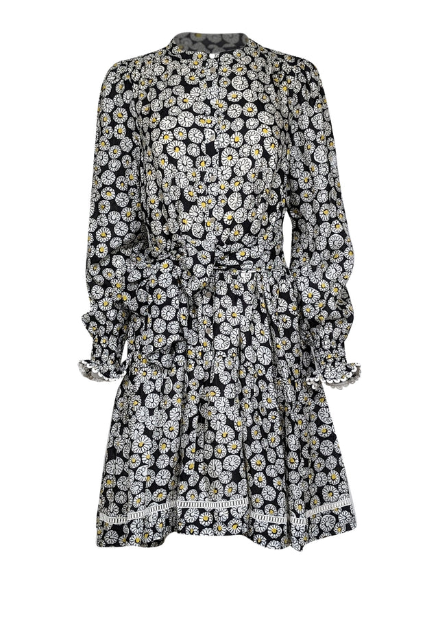 Current Boutique-Me & Em - Black & White Daisy Floral Print Dress Sz 8
