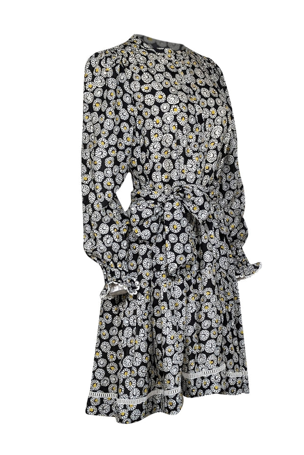 Current Boutique-Me & Em - Black & White Daisy Floral Print Dress Sz 8