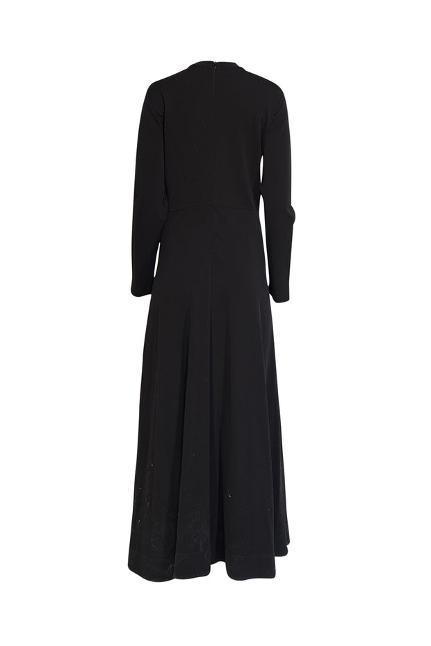 Me & Em - Black Fluid Crepe Twist Front Maxi Dress Sz 10 - Current Boutique