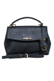 Current Boutique-Michael Kors - Black Front Flap Top Handle Crossbody Bag