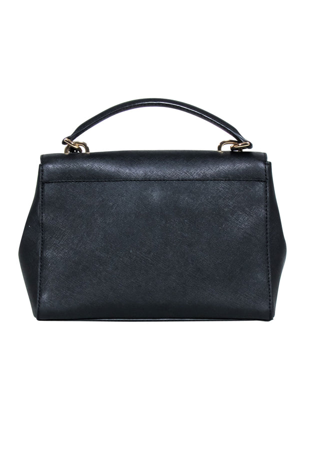 Current Boutique-Michael Kors - Black Front Flap Top Handle Crossbody Bag