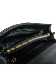 Current Boutique-Michael Kors - Black Quilted Leather Crossbody Bag w/ Gold Chain Strap