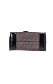 Michael Kors - Brown & Black Logo Canvas Crossbody w/ Leather Trim - Current Boutique