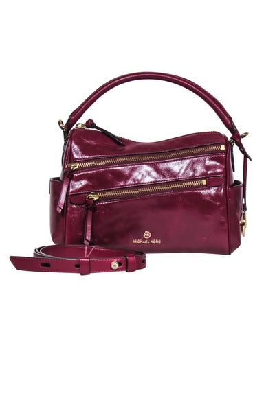 Current Boutique-Michael Kors - Burgundy Leather Top Handle Crossbody Bag