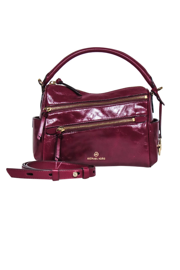 Current Boutique-Michael Kors - Burgundy Leather Top Handle Crossbody Bag