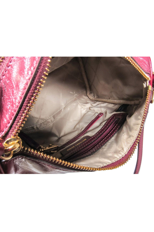 Current Boutique-Michael Kors - Burgundy Leather Top Handle Crossbody Bag