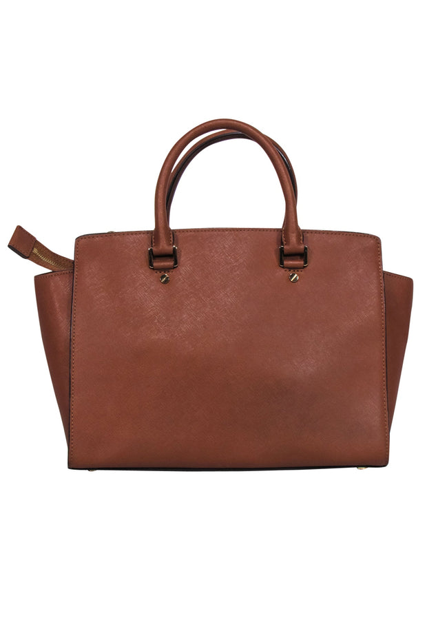 Current Boutique-Michael Kors - Tan Saffiano Leather Handbag w/ Detachable Strap