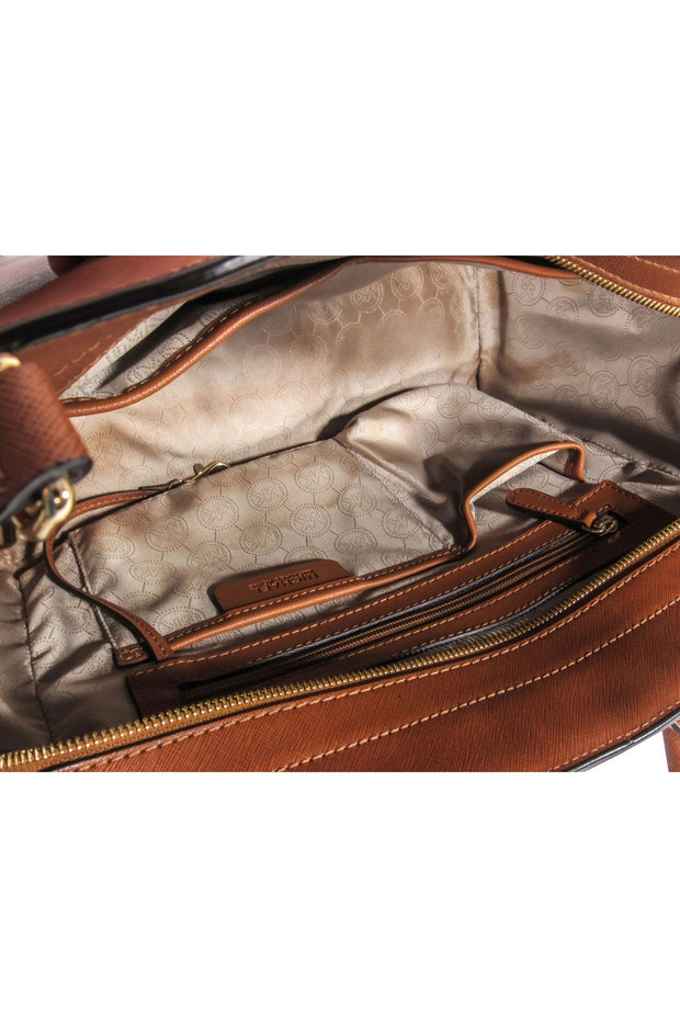 Current Boutique-Michael Kors - Tan Saffiano Leather Handbag w/ Detachable Strap