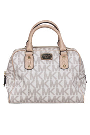 Current Boutique-Michael Kors - White Monogram Coated Canvas Handbag