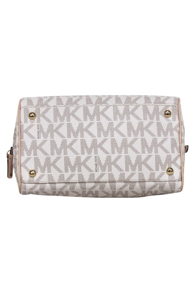 Current Boutique-Michael Kors - White Monogram Coated Canvas Handbag